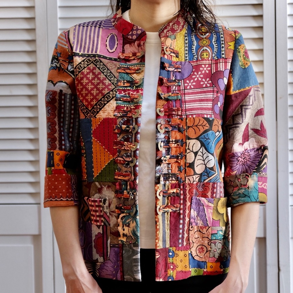 Turkish style, Hand crafted Buttonned Blazer, Woman, Size S